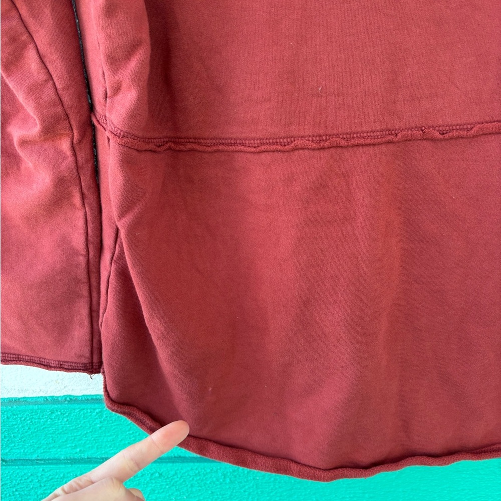 Raw Earth Wild Sky Rust Red Jacket Hoodie Medium Cotton - Picture 8 of 9